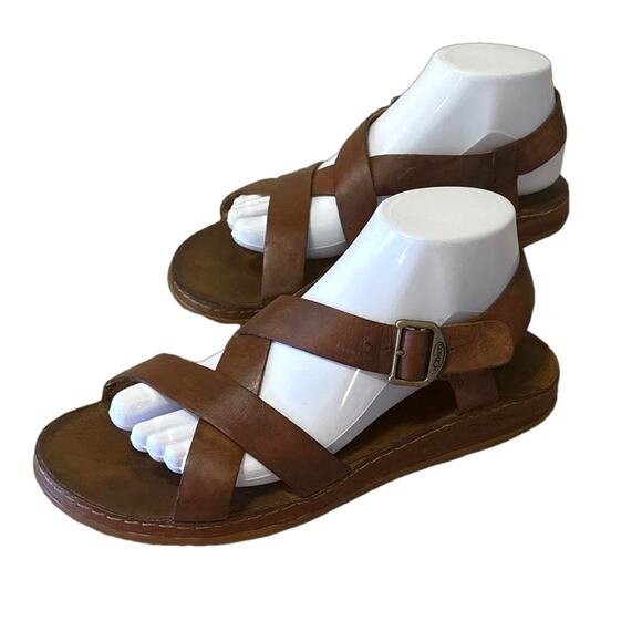 Chaco Shoes - Chaco Wayfarer Sandals 9 Women Brown Leather JCH107938 Earth Tone Buckle Travel